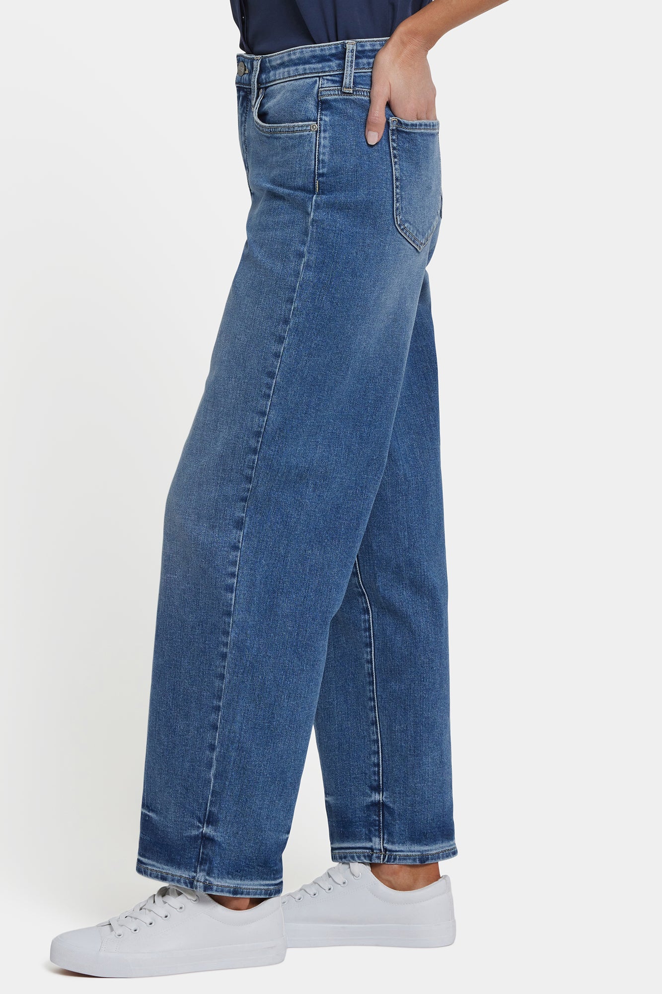 NYDJ Jemma Barrel Jeans With High Rise - Rainbow Blue