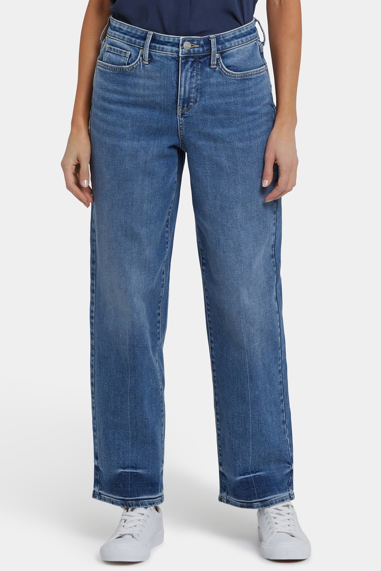 NYDJ Jemma Barrel Jeans With High Rise - Rainbow Blue
