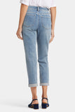 NYDJ Margot Girlfriend Jeans With Embroidered Patch - Indigo Stream