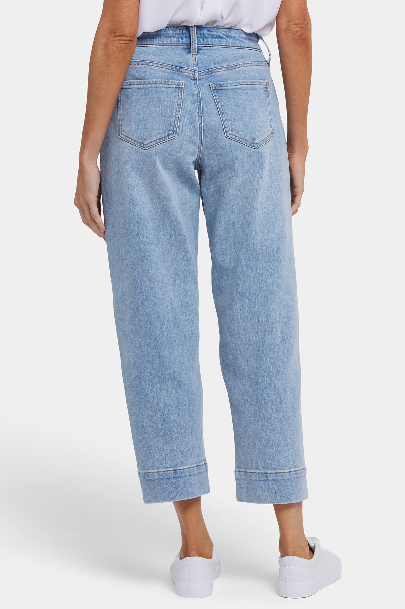 NYDJ Balloon Ankle Jeans With Drop Waist And Pleats - Santiago Sea