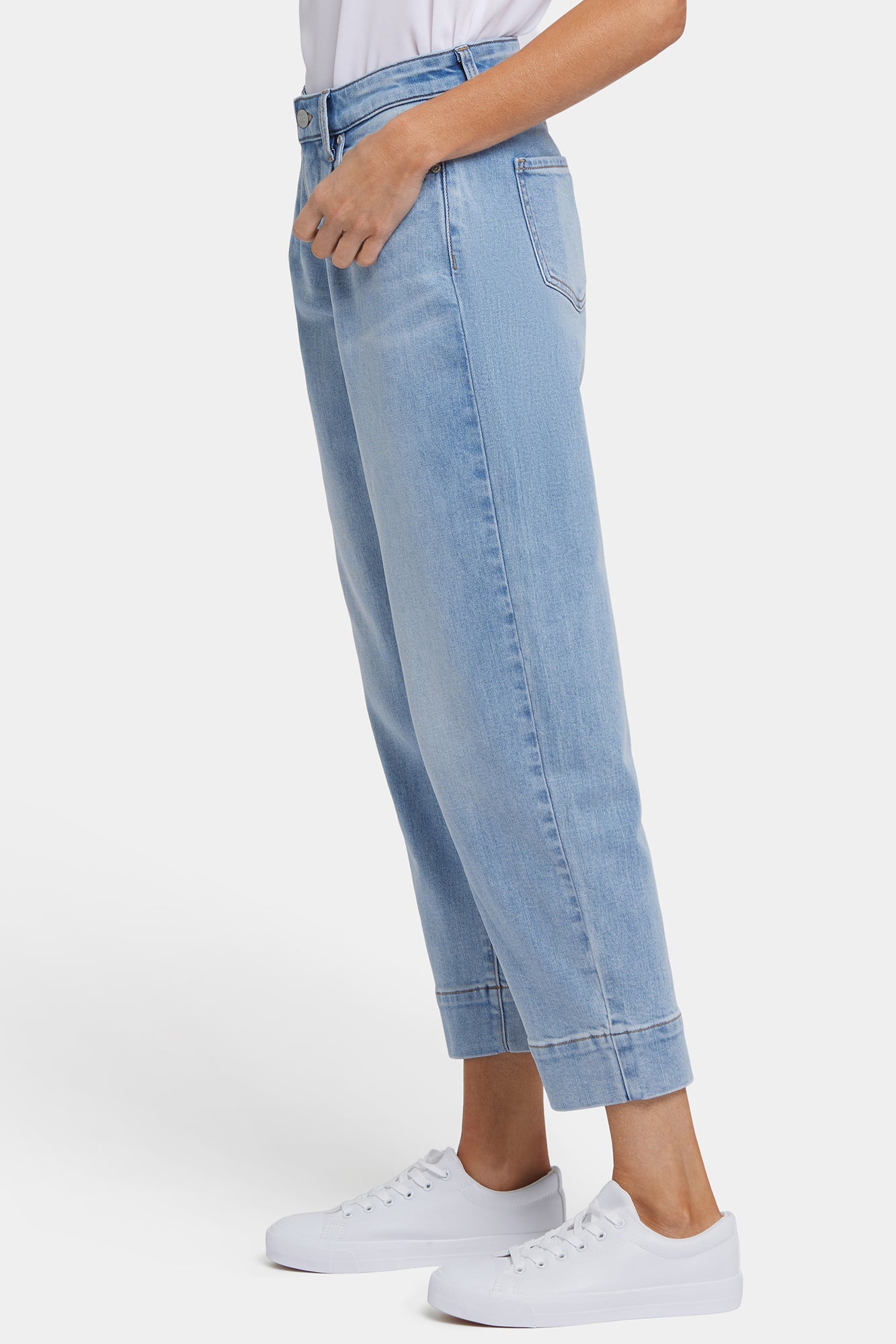 NYDJ Balloon Ankle Jeans With Drop Waist And Pleats - Santiago Sea