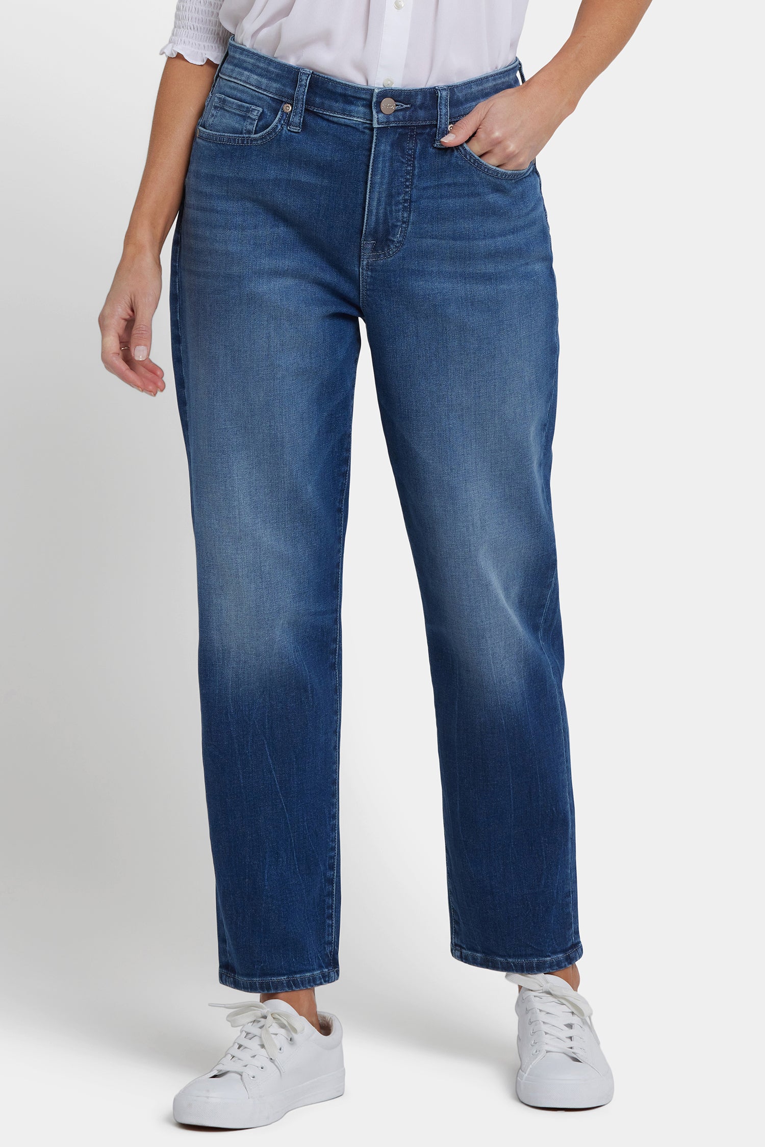 NYDJ Boyfriend Jeans With Super High Rise - Cool Marine