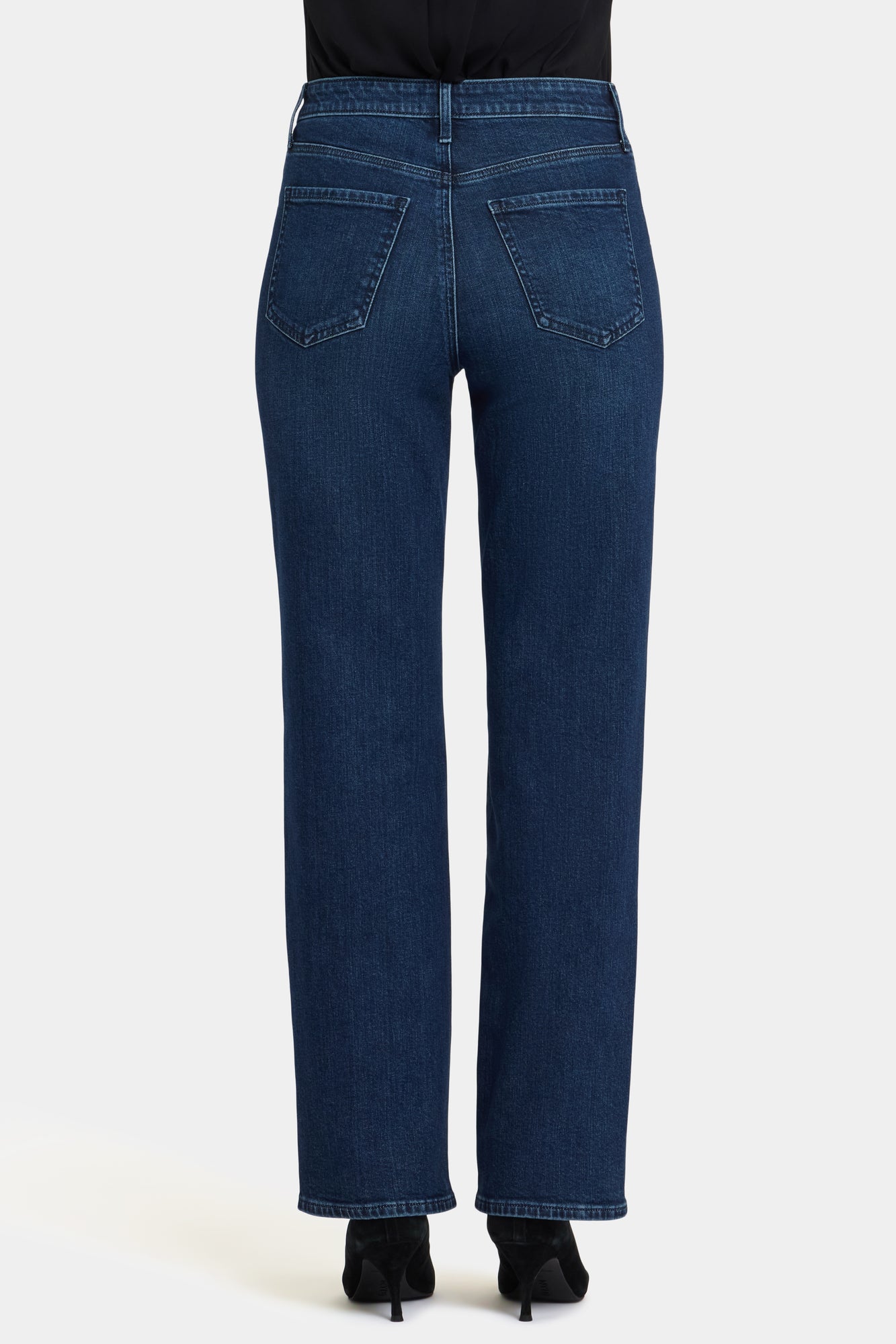 NYDJ Brooke Loose Straight Jeans With Drop Waist And Rhinestones - Louvre Sapphire