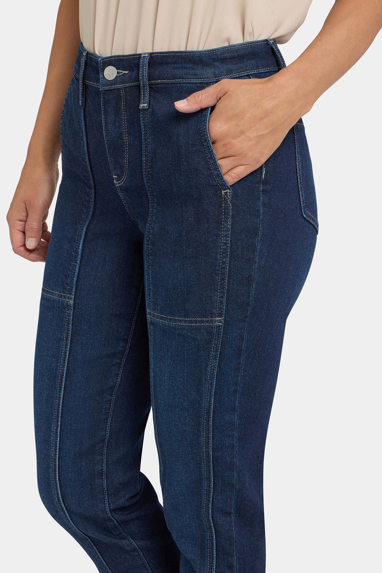 NYDJ Margot Girlfriend Jeans With Front Seam Detail - Midnight Breeze