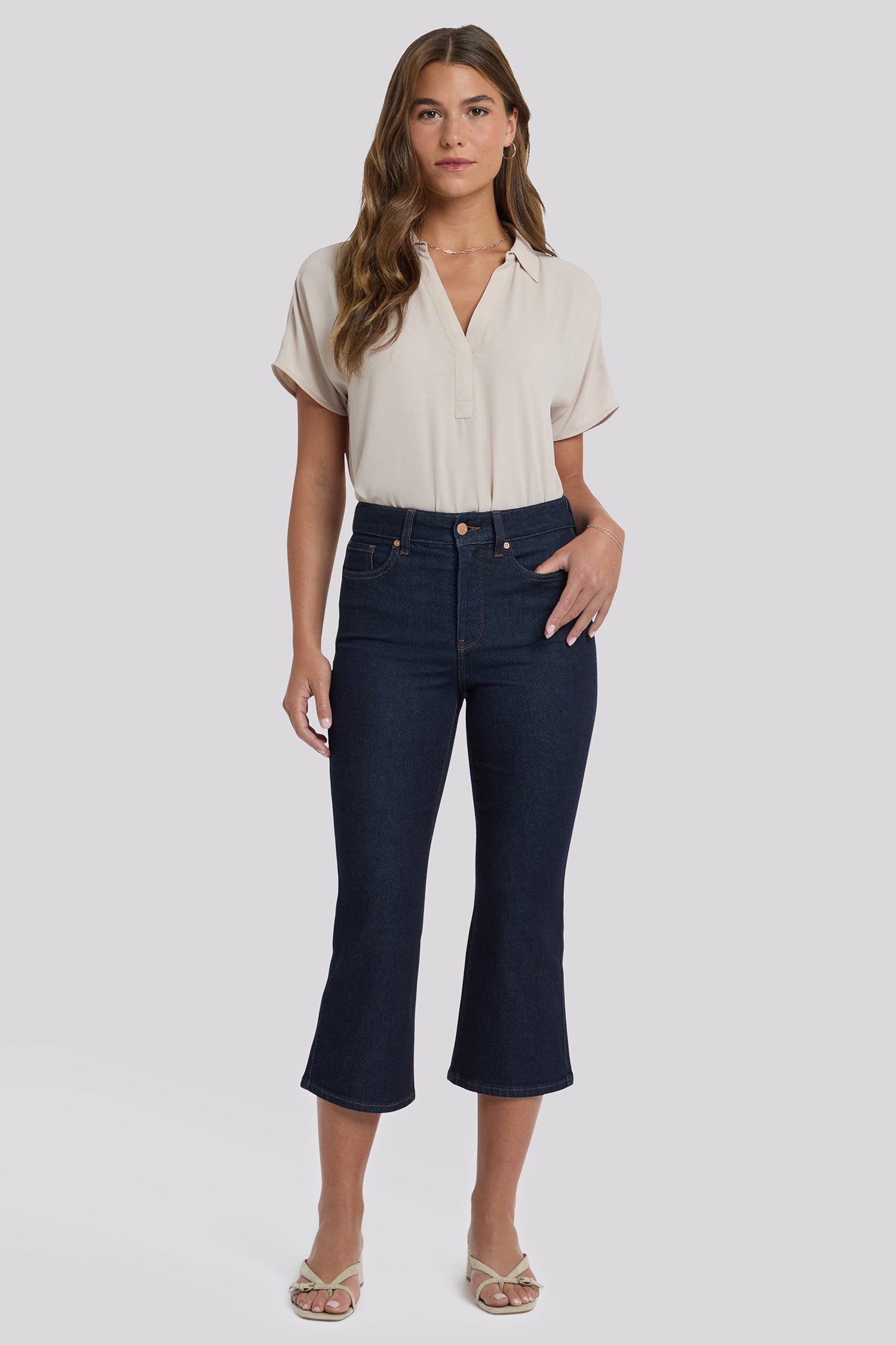 NYDJ Monica Kick Flare Crop Jeans, Size 8, Magical NYDJ Monica Kick Flare Crop Jeans, Size 8, Magical