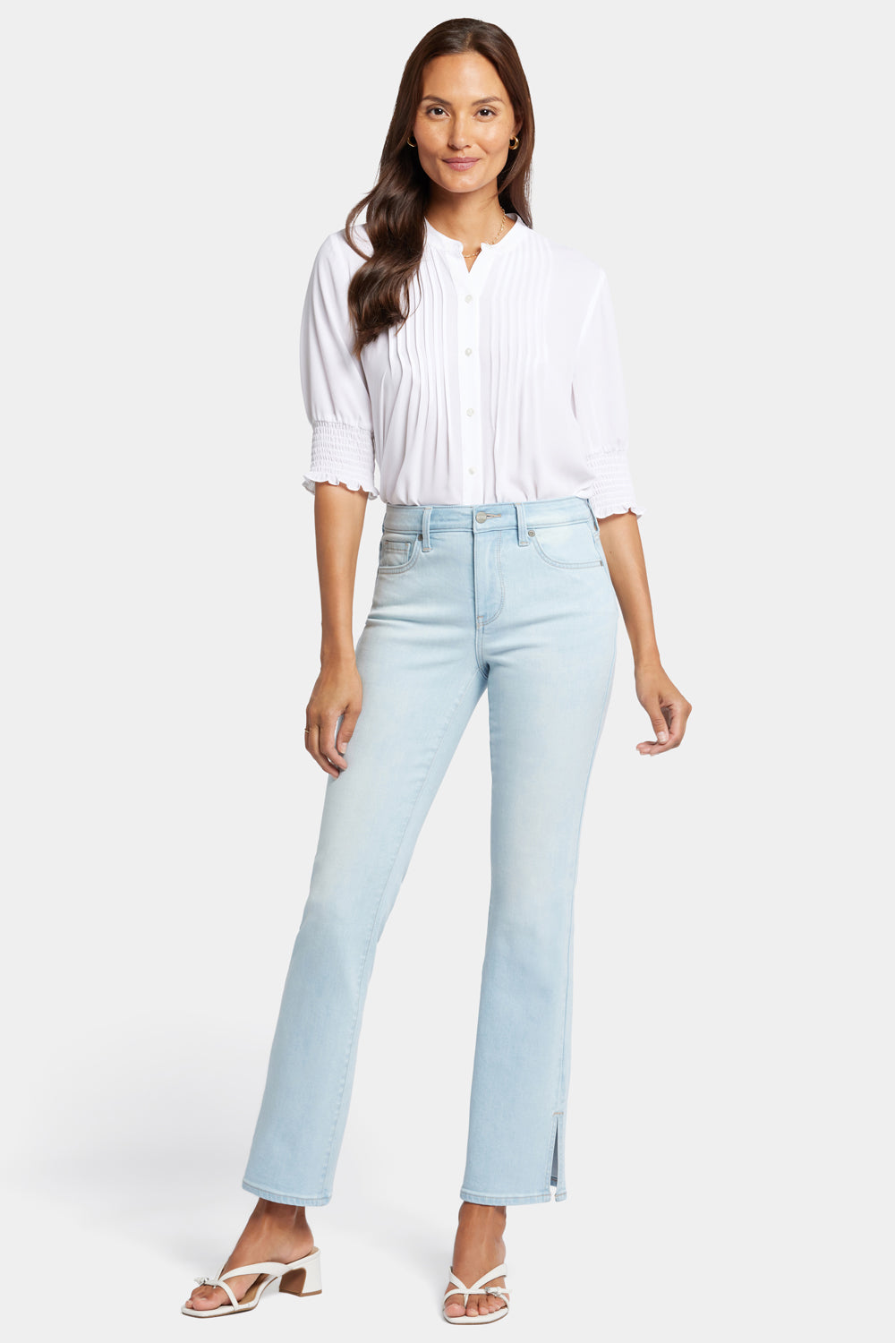NYDJ Barbara Bootcut Jeans With Side Slits - Oceanfront