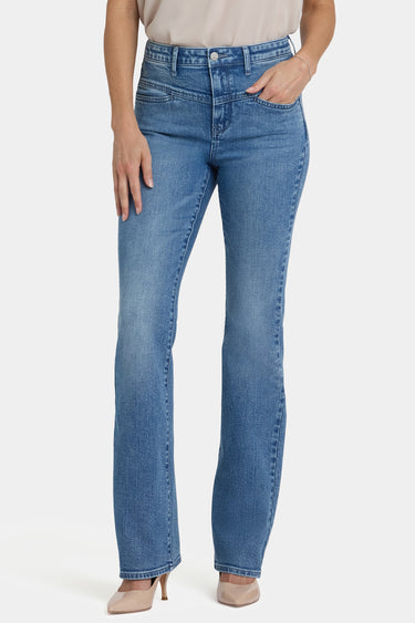 NYDJ Barbara Bootcut Jeans With High Rise And Front Yoke - Washed Crystal