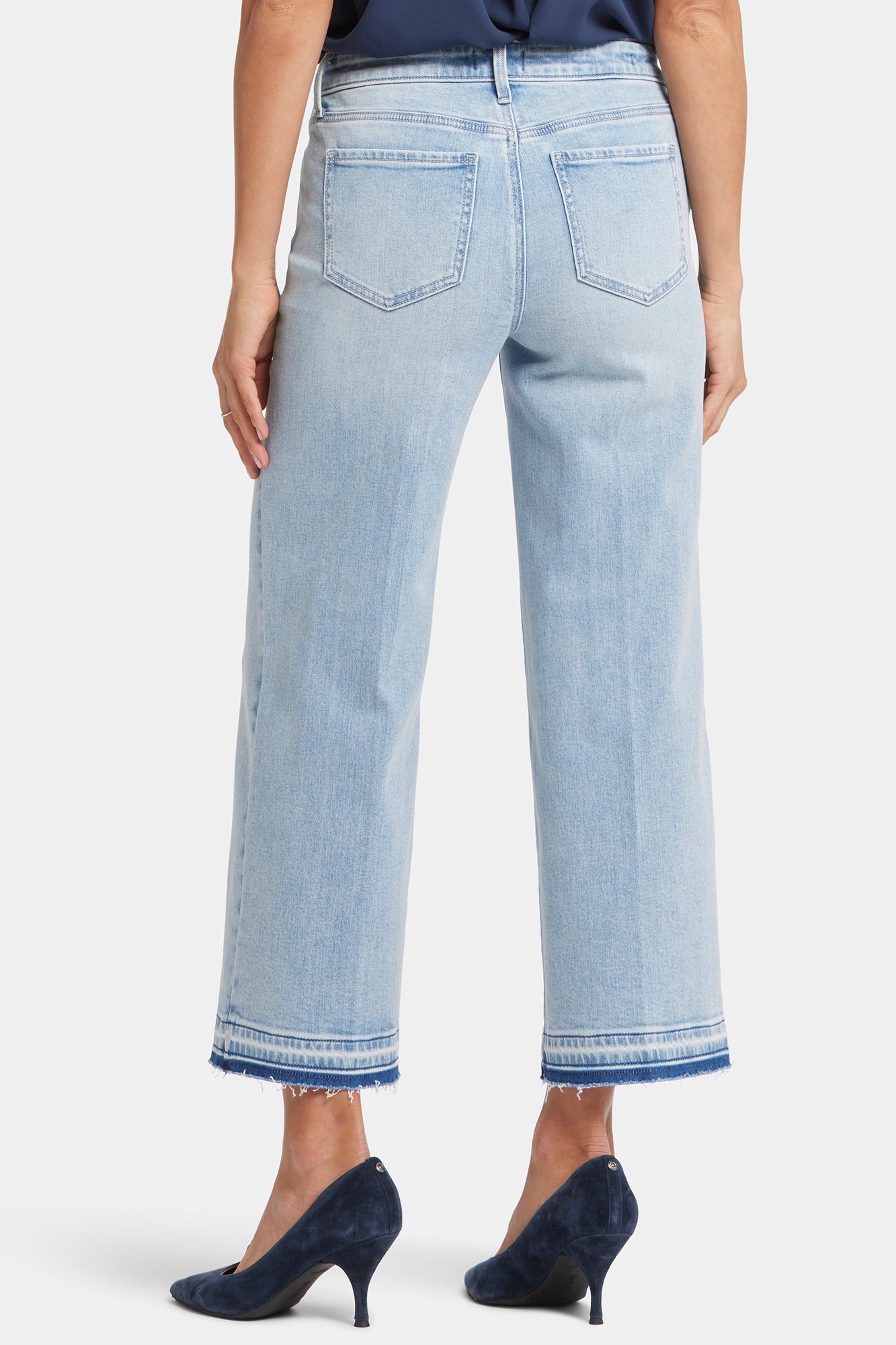 NYDJ Teresa Wide Leg Ankle Jeans With Released Hems - Misty Ridge