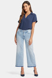 NYDJ Teresa Wide Leg Ankle Jeans With Released Hems - Misty Ridge