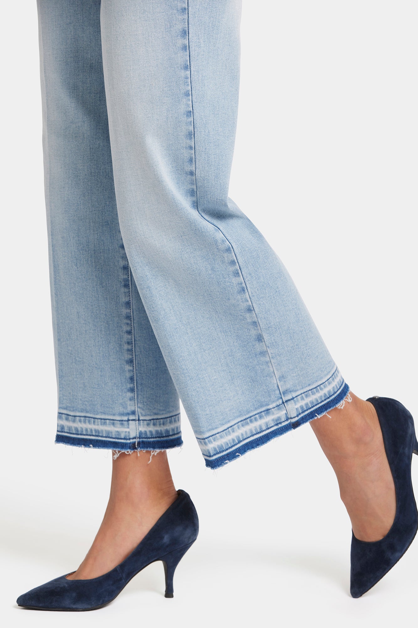 NYDJ Teresa Wide Leg Ankle Jeans With Released Hems - Misty Ridge