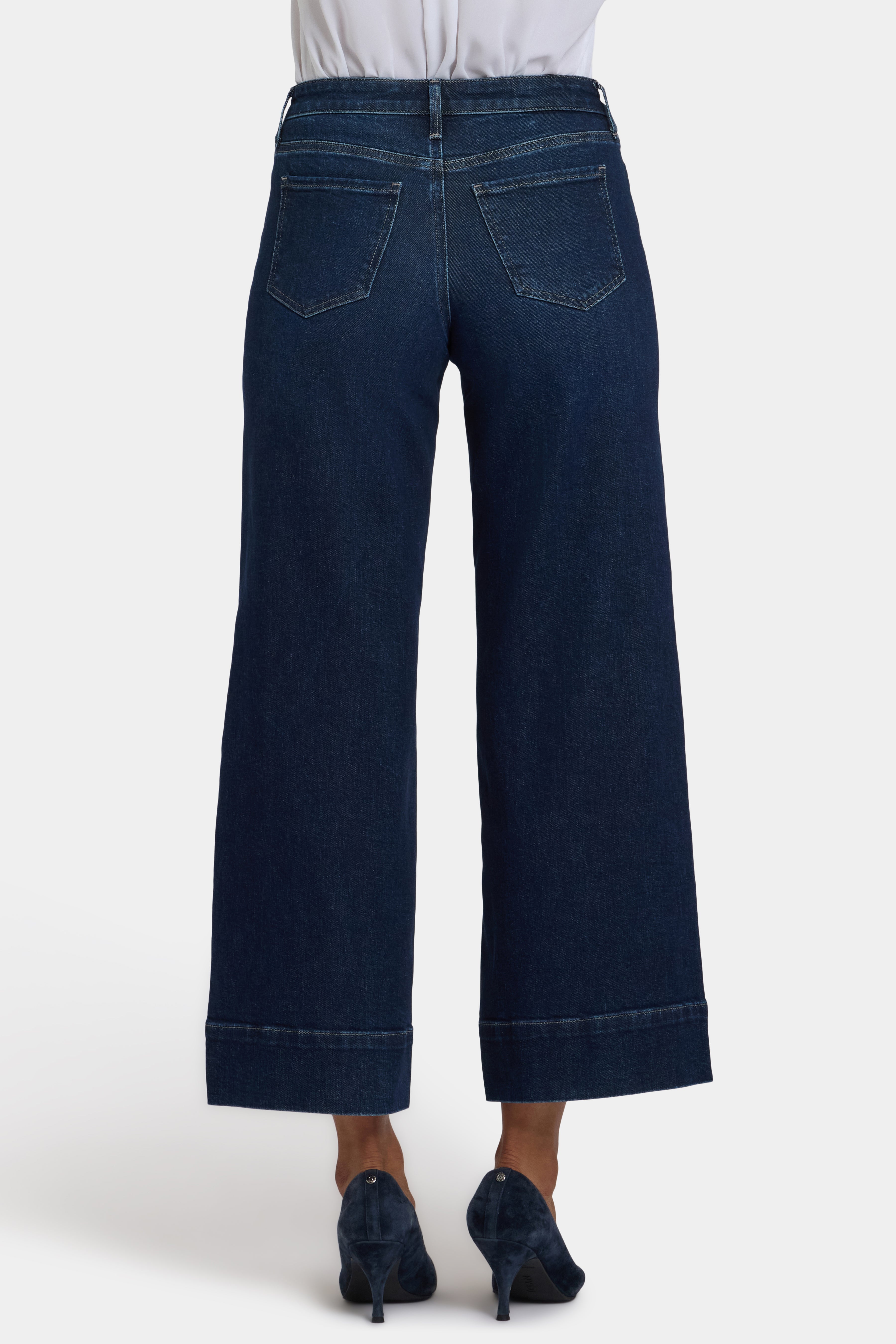 Teresa Wide Leg Ankle Jeans With 3