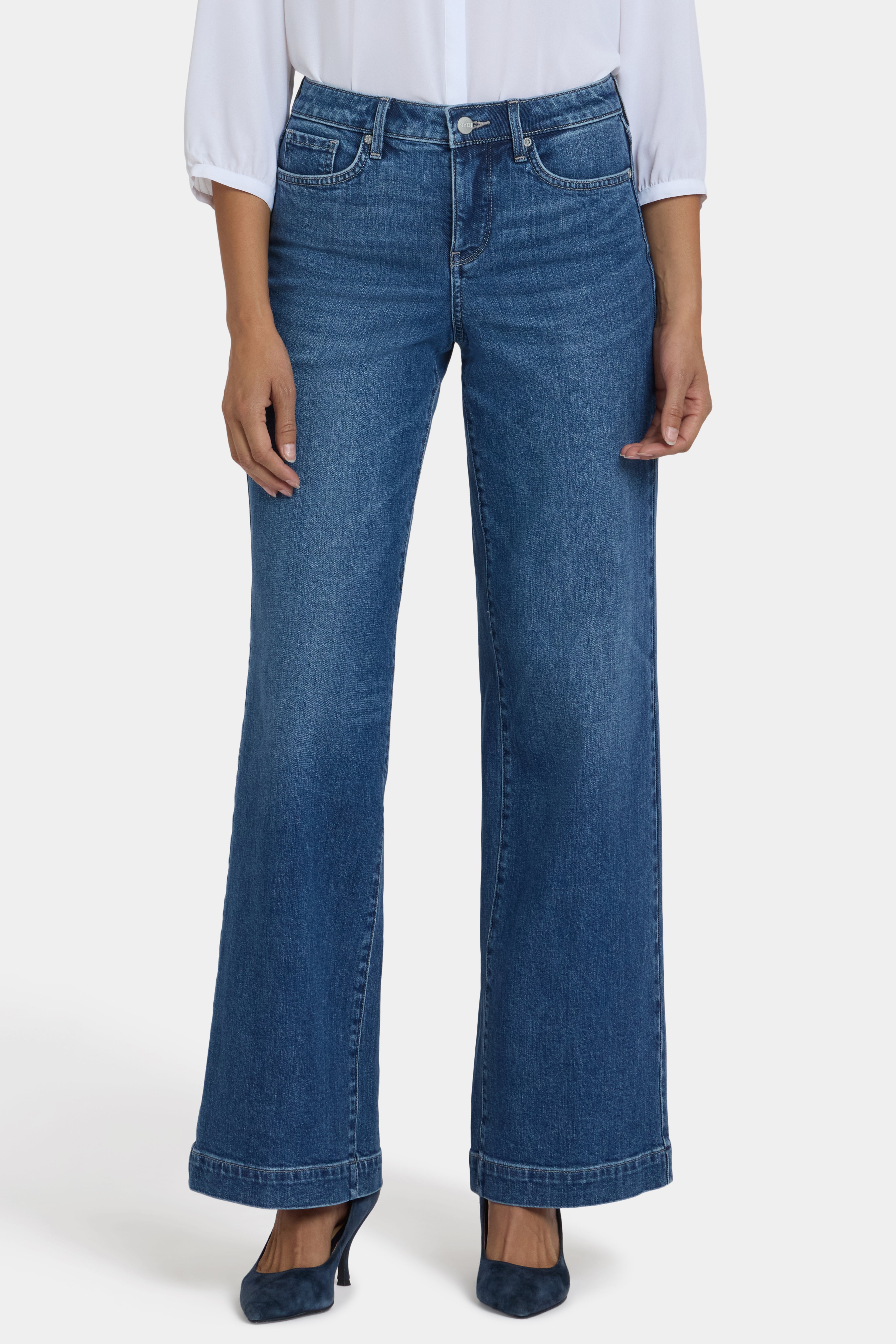 Teresa Wide Leg Jeans With 1 1/2