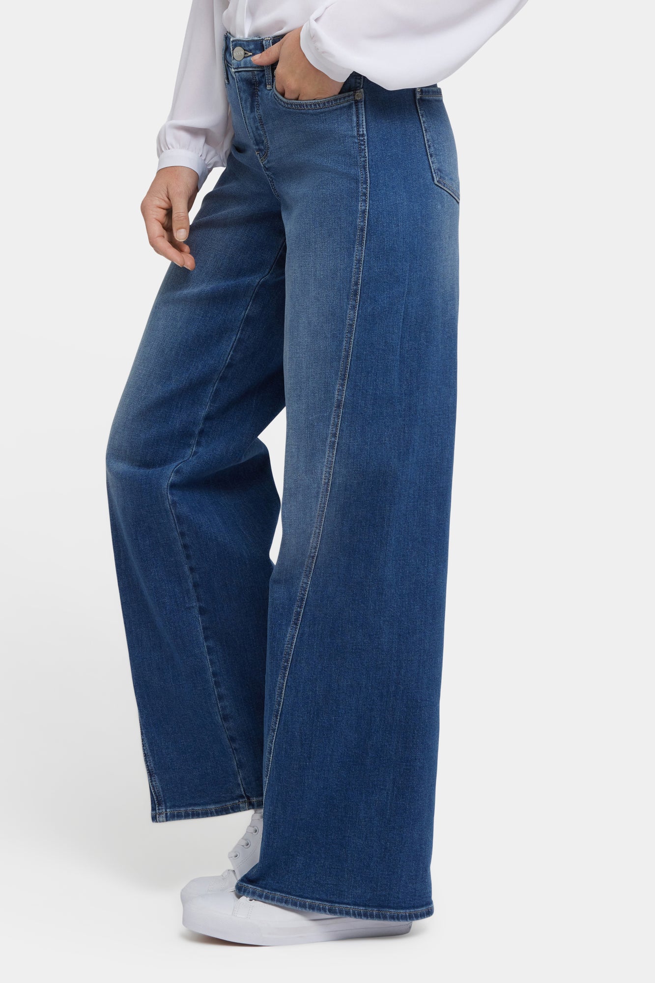 NYDJ Teresa Wide Leg Jeans With Contoured Seams And 31