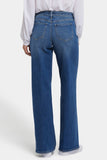 NYDJ Teresa Wide Leg Jeans With Contoured Seams And 31" Inseam - Romantic Indigo