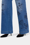 NYDJ Teresa Wide Leg Jeans With Embroidery - Water Canyon