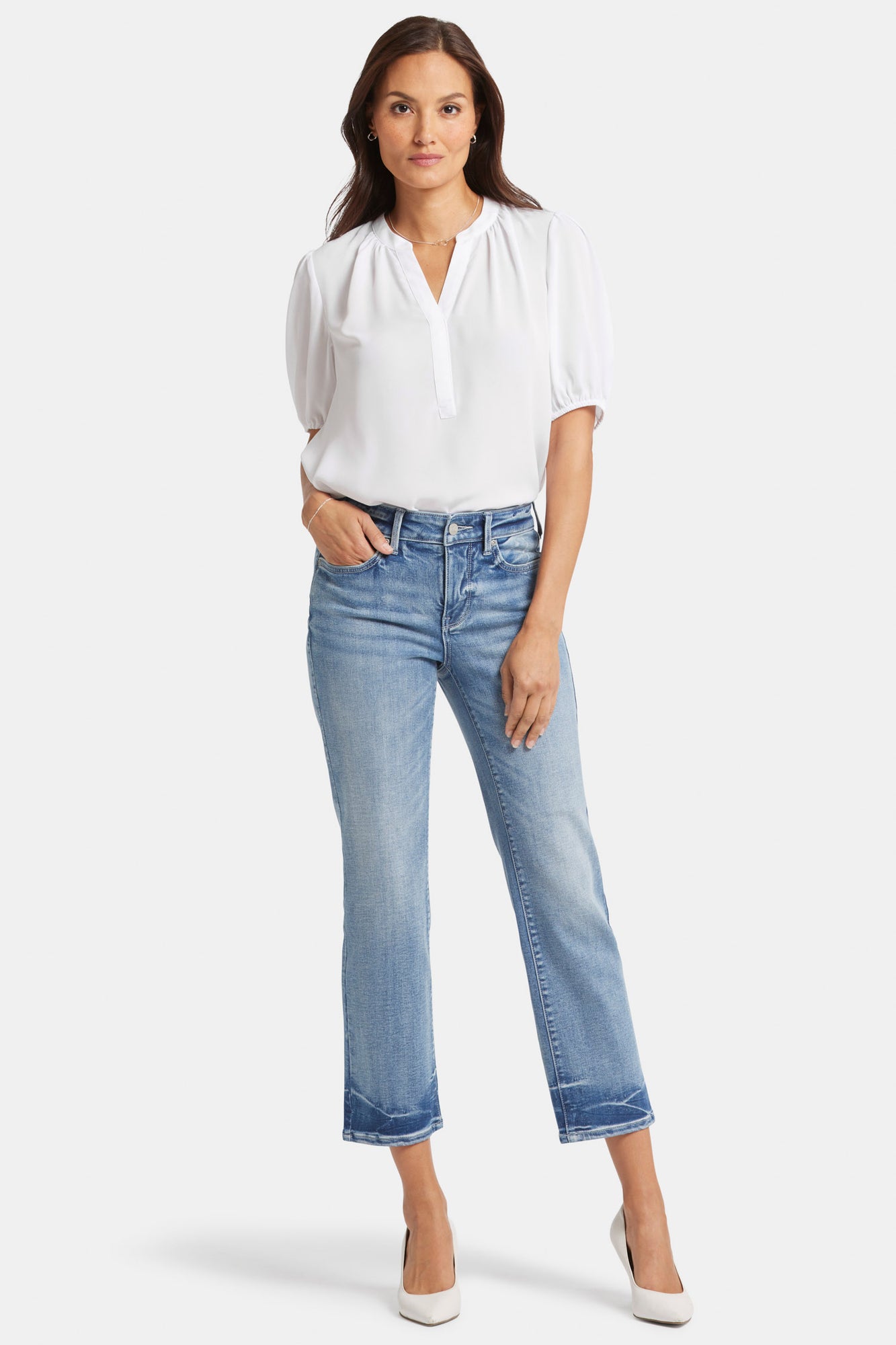 NYDJ Marilyn Straight Ankle Jeans  - Torrent Peak