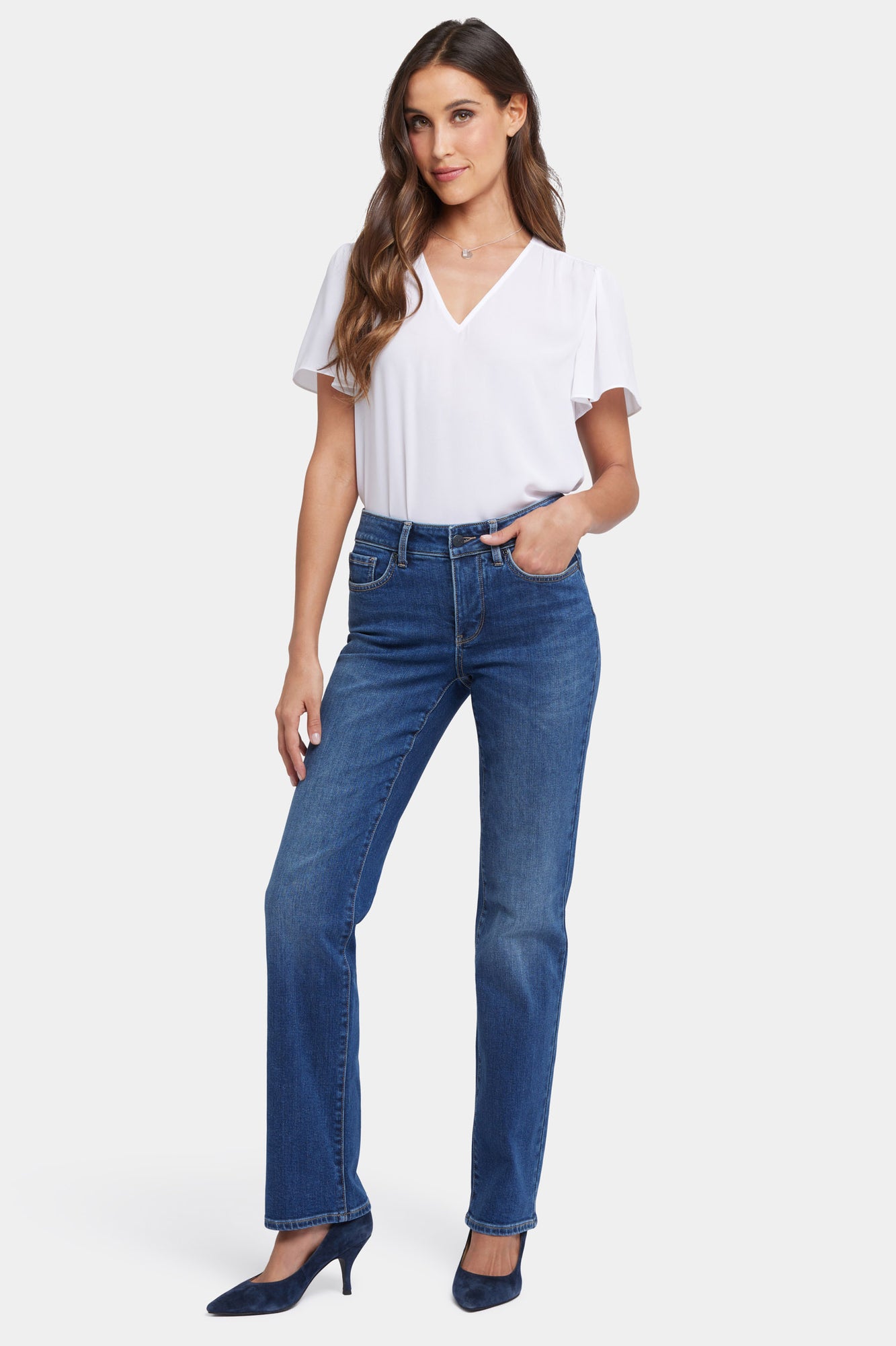 NYDJ Marilyn Straight Jeans  - Asturia Shore