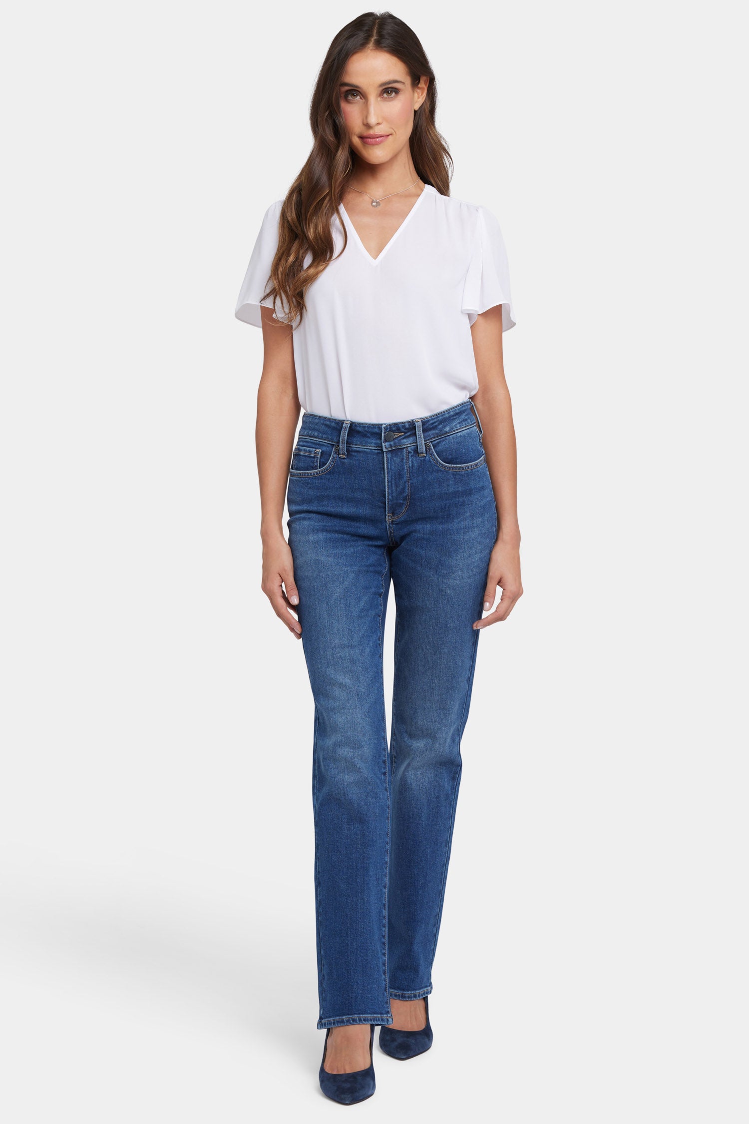 【PORTERNA】Frick Straight Jeans Kacey Mid Rise Cuffed Straight Jean - Berkeley – Pistola Denim
