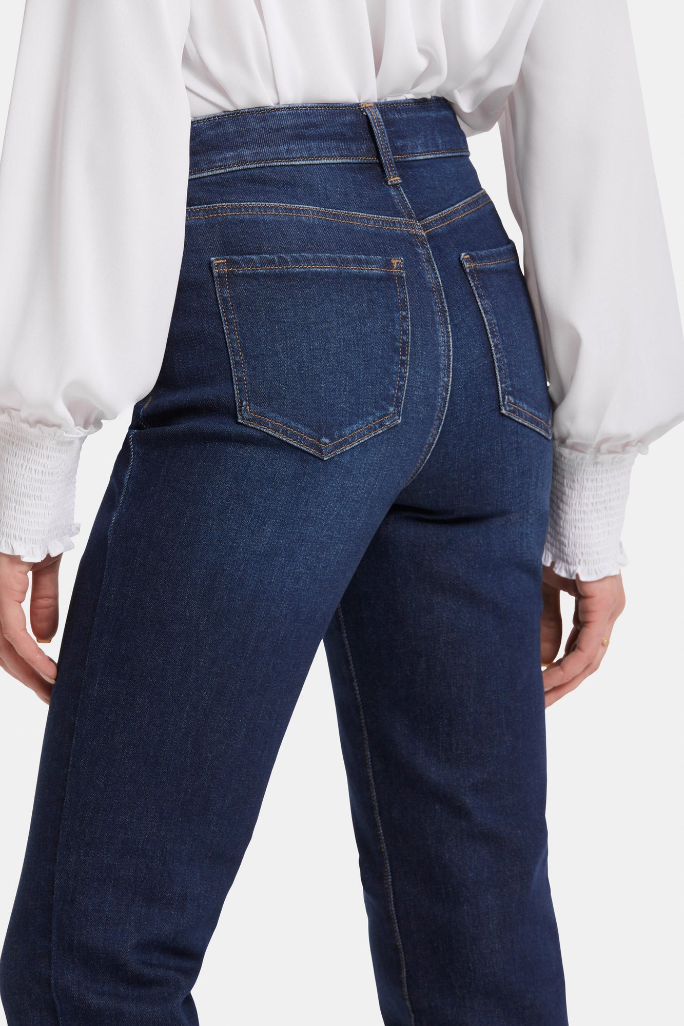 NYDJ Marilyn Straight Jeans In Long Inseam With High Rise - River Bridge