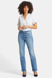 NYDJ Marilyn Straight Jeans With High Rise And Creased Hems - Hidden Lake