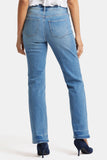 NYDJ Marilyn Straight Jeans With High Rise And Creased Hems - Hidden Lake