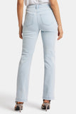 NYDJ Marilyn Straight Jeans With High Rise, 31" Inseam And Deep Hems - Icy Lagoon