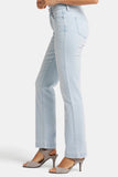 NYDJ Marilyn Straight Jeans With High Rise, 31" Inseam And Deep Hems - Icy Lagoon