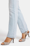 NYDJ Marilyn Straight Jeans With High Rise, 31" Inseam And Deep Hems - Icy Lagoon