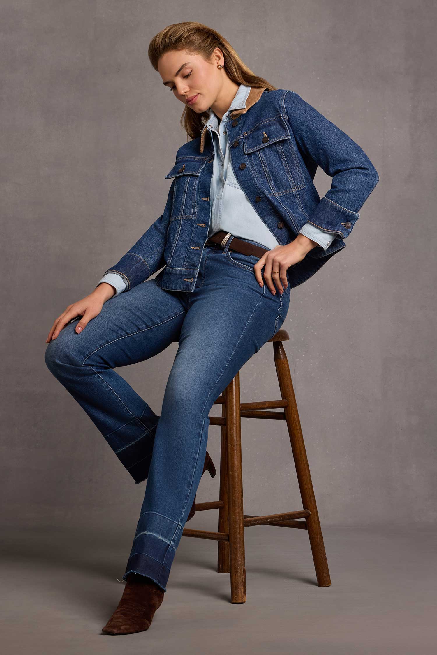 NYDJ Marilyn Straight Jeans With Raw Shadow Hems - Colorblaze