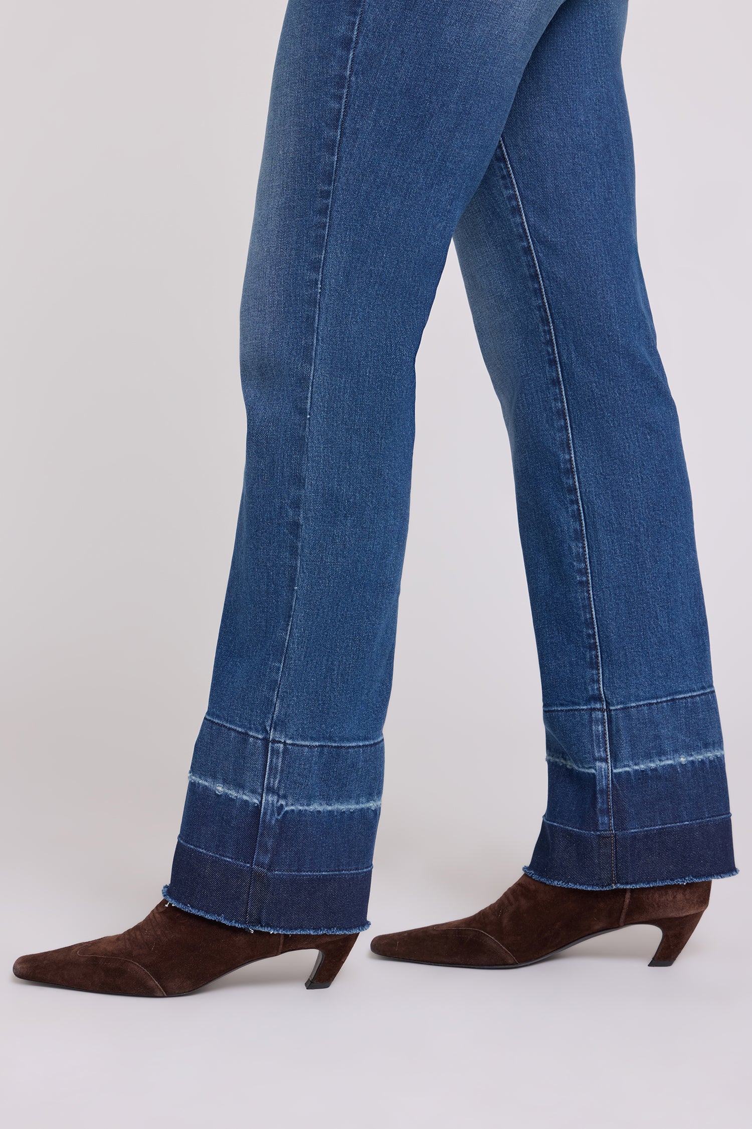 NYDJ Marilyn Straight Jeans With Raw Shadow Hems - Colorblaze