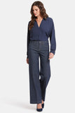 NYDJ Teresa Wide Leg Jeans With 1 1/2" Hems - Twilight Stripe