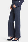 NYDJ Teresa Wide Leg Jeans With 1 1/2" Hems - Twilight Stripe