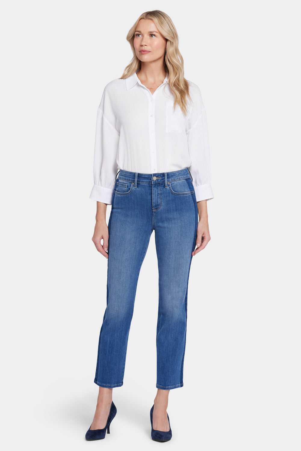 NYDJ Marilyn Straight Ankle Jeans With High Rise - Azure Wave