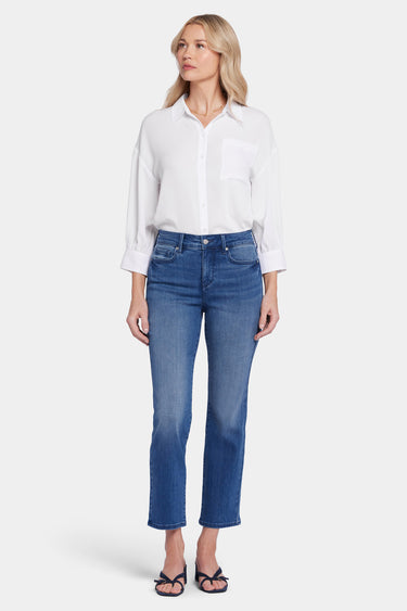 NYDJ Marilyn Straight Ankle Jeans With High Rise - Blue Island