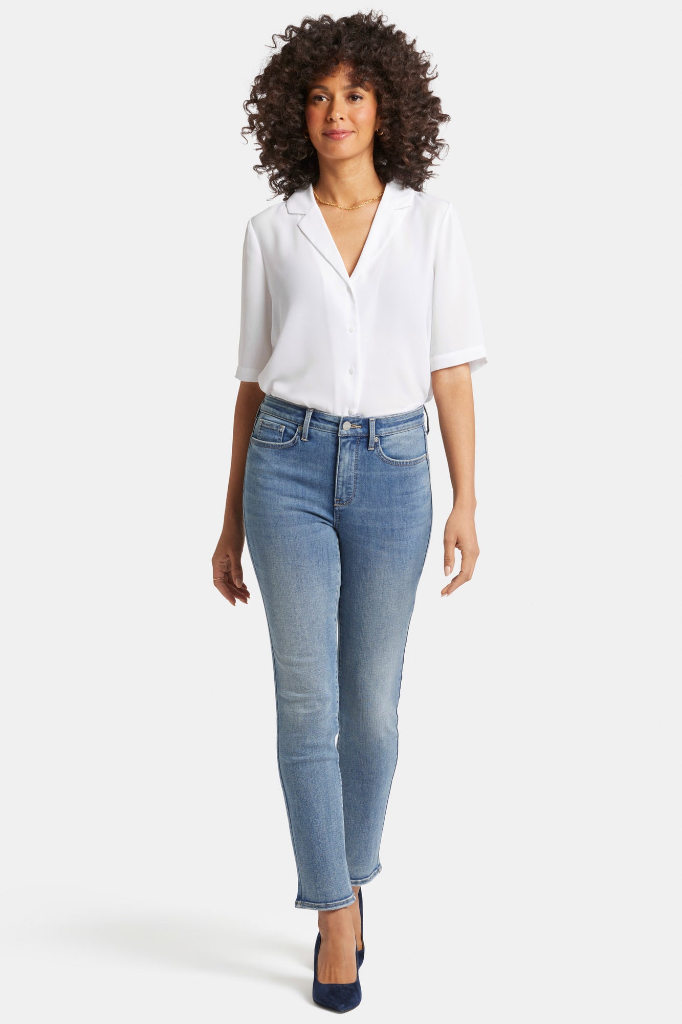 NYDJ Sheri Slim Jeans With High Rise - Indigo Stream