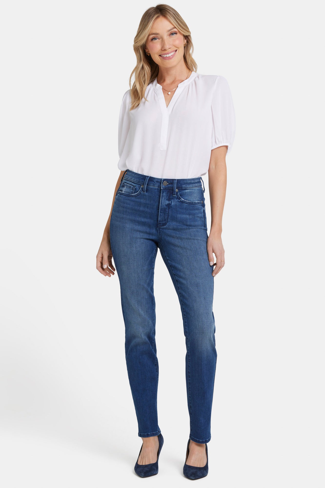 NYDJ Sheri Slim Jeans With High Rise - Moonlight