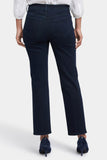 NYDJ Bailey Relaxed Straight Ankle Jeans With High Rise And Raw Hems - Midnight Falls