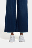 NYDJ Teresa Wide Leg Ankle Jeans With Frayed Hems - Ibiza Blues