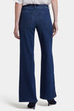 NYDJ Teresa Wide Leg Jeans With Side Button Plackets - Ibiza Blues