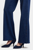 NYDJ Teresa Wide Leg Jeans With Side Button Plackets - Ibiza Blues