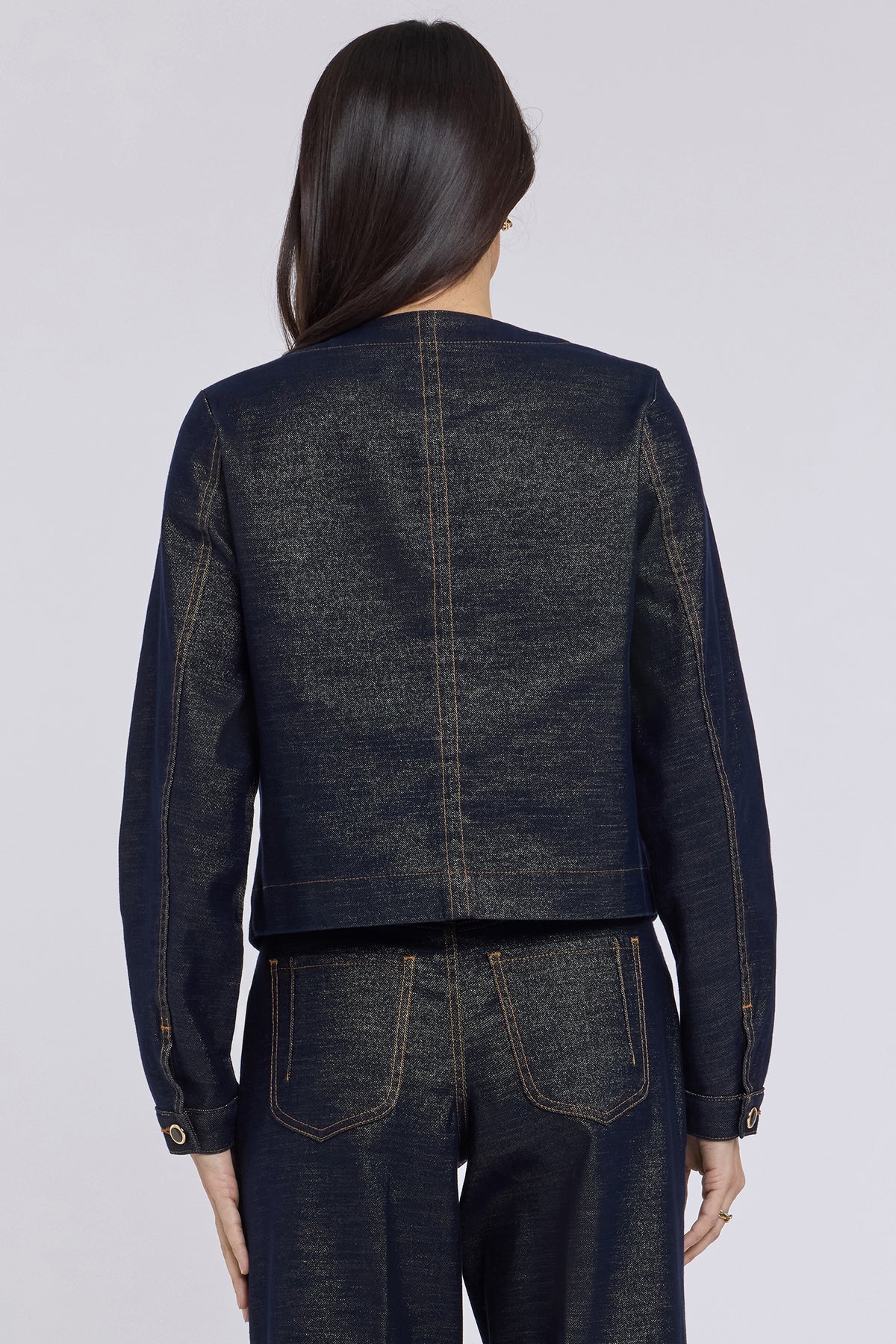 NYDJ Cropped Denim Jacket  - Gold Rinse