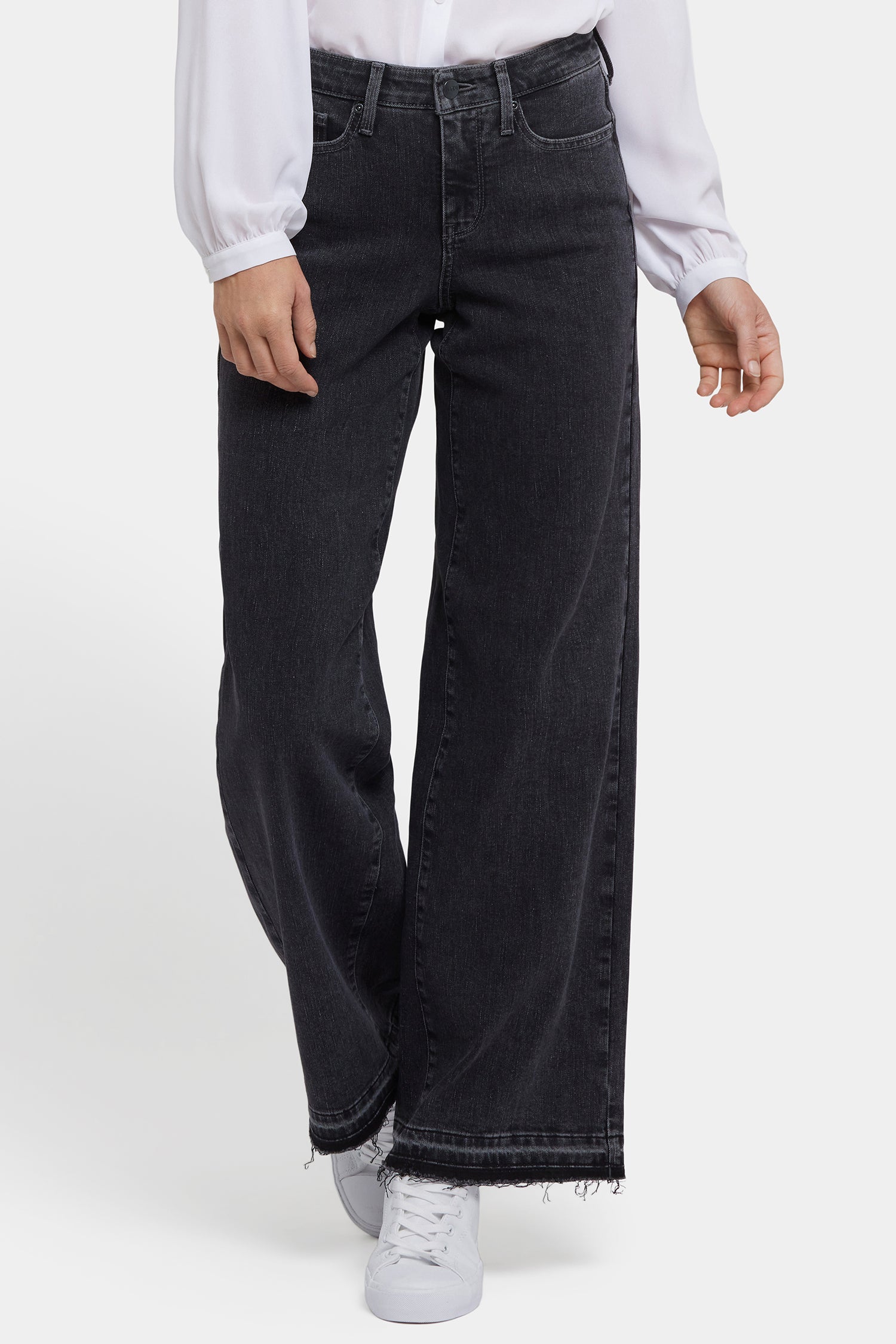 Teresa Wide Leg Jeans With Released Hems And 31