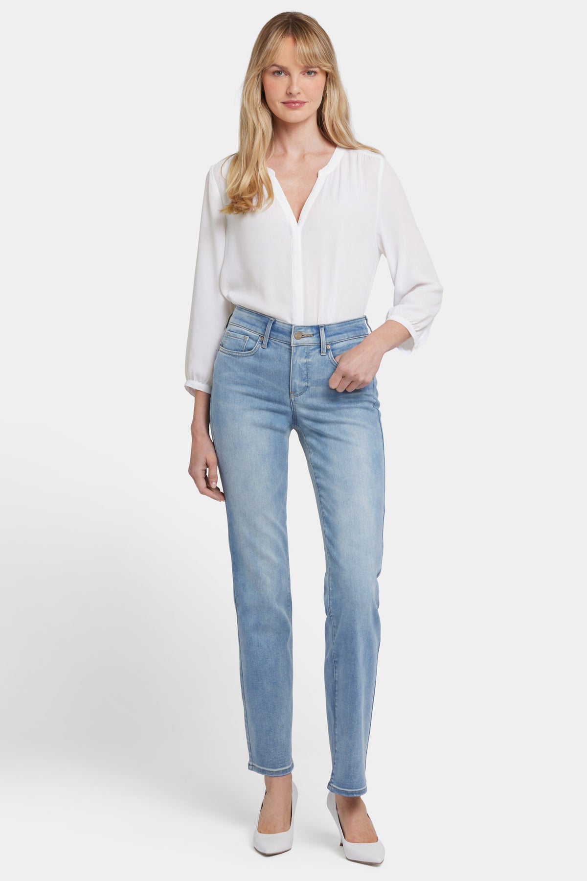 NYDJ Marilyn Straight Jeans  - Biscayne