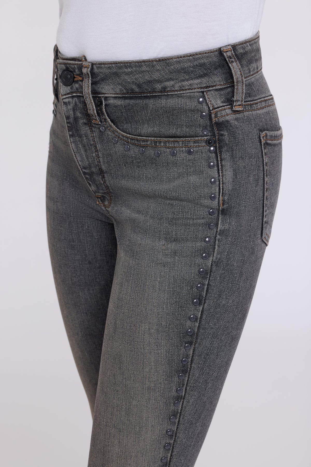 NYDJ Ami Skinny Jeans In Re-New™ Denim With Studs - Sedum