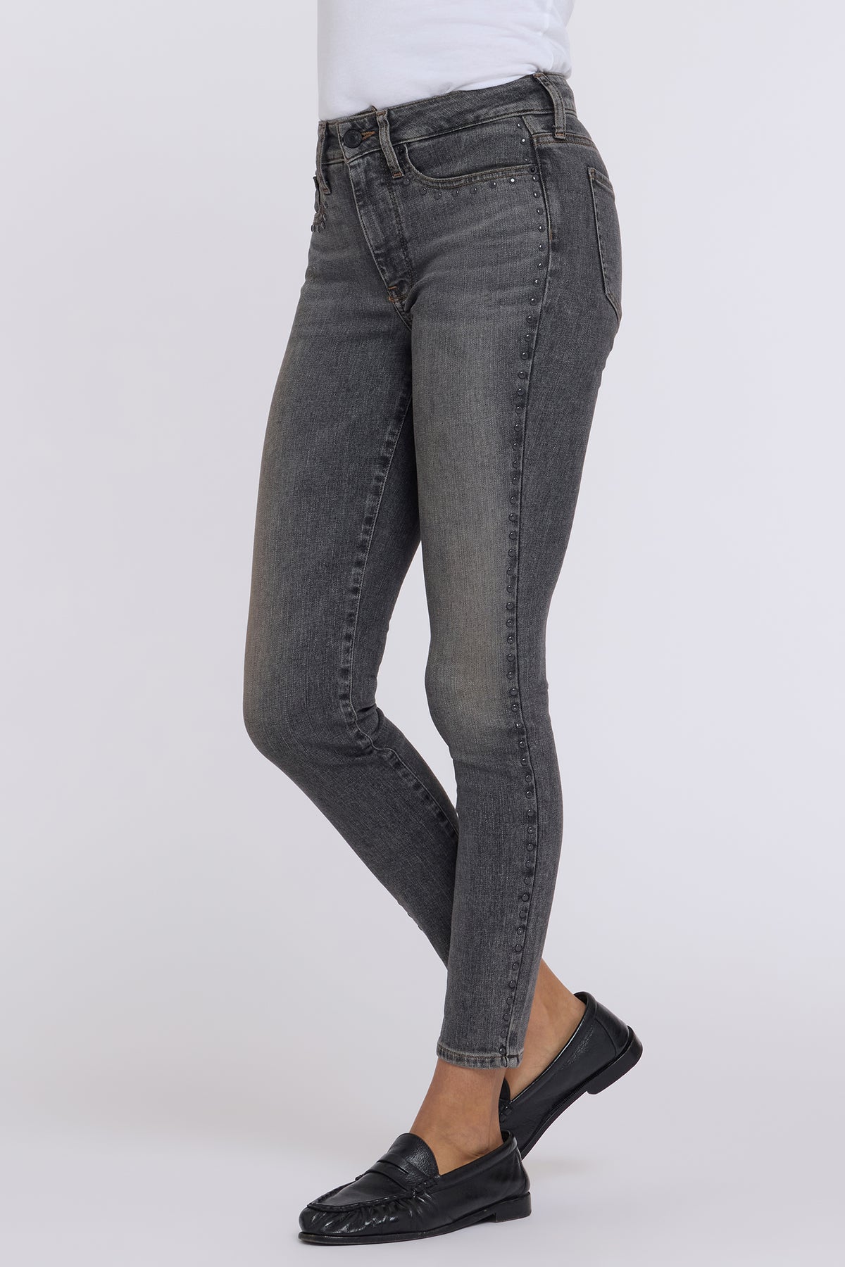NYDJ Ami Skinny Jeans In Re-New™ Denim With Studs - Sedum