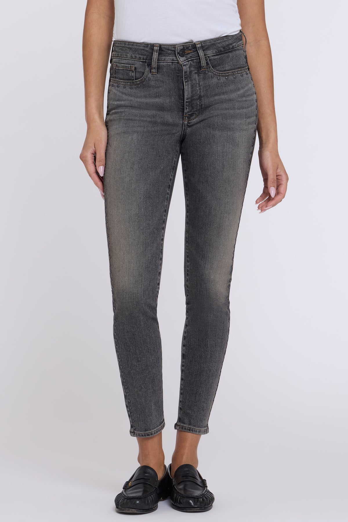 NYDJ Ami Skinny Jeans In Re-New™ Denim With Studs - Sedum