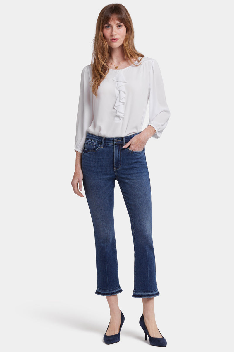 Billie Mini Bootcut Ankle Jeans With High Rise And Frayed