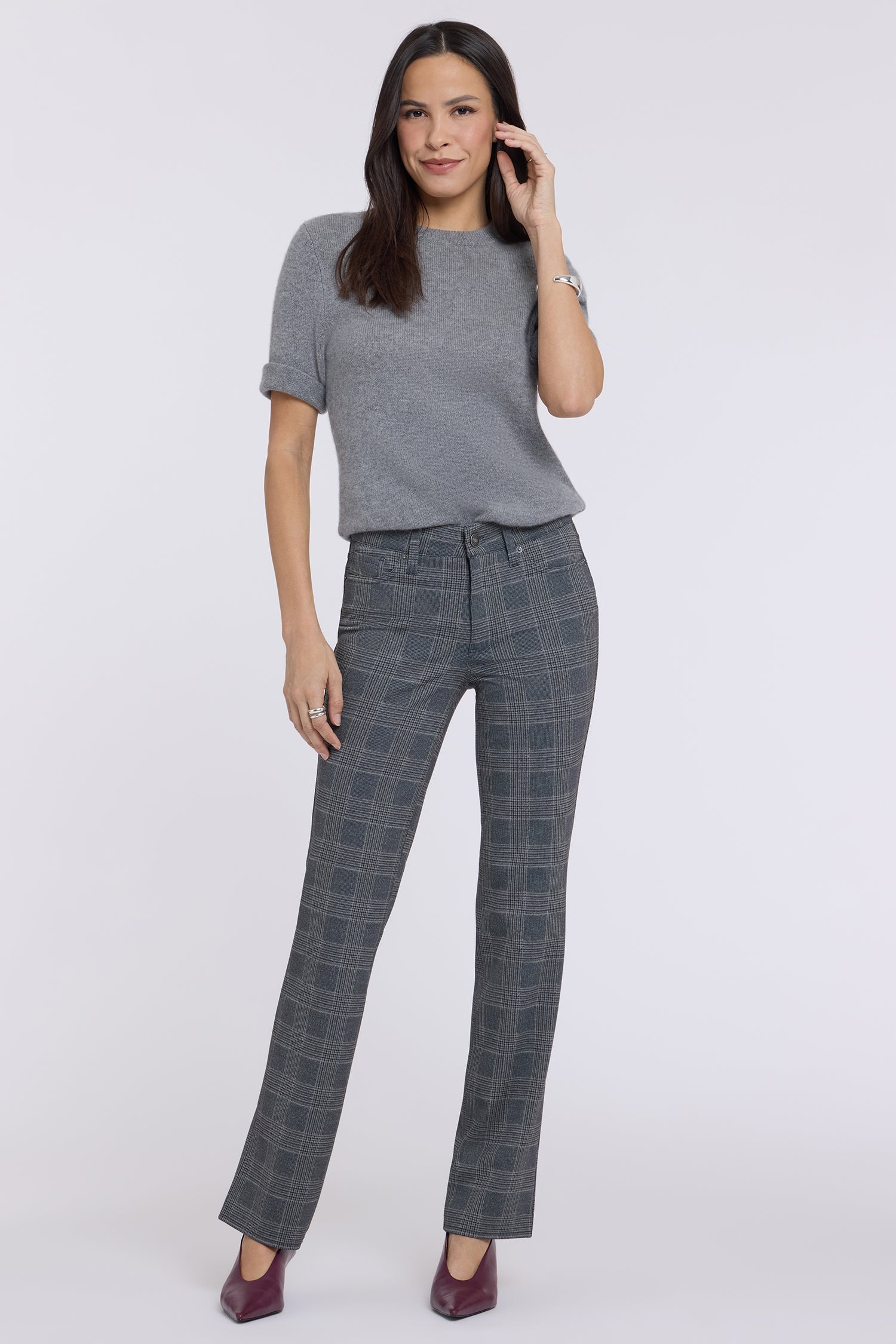 NYDJ Marilyn Straight Pants Sculpt-Her™ Collection - Phoebe Plaid
