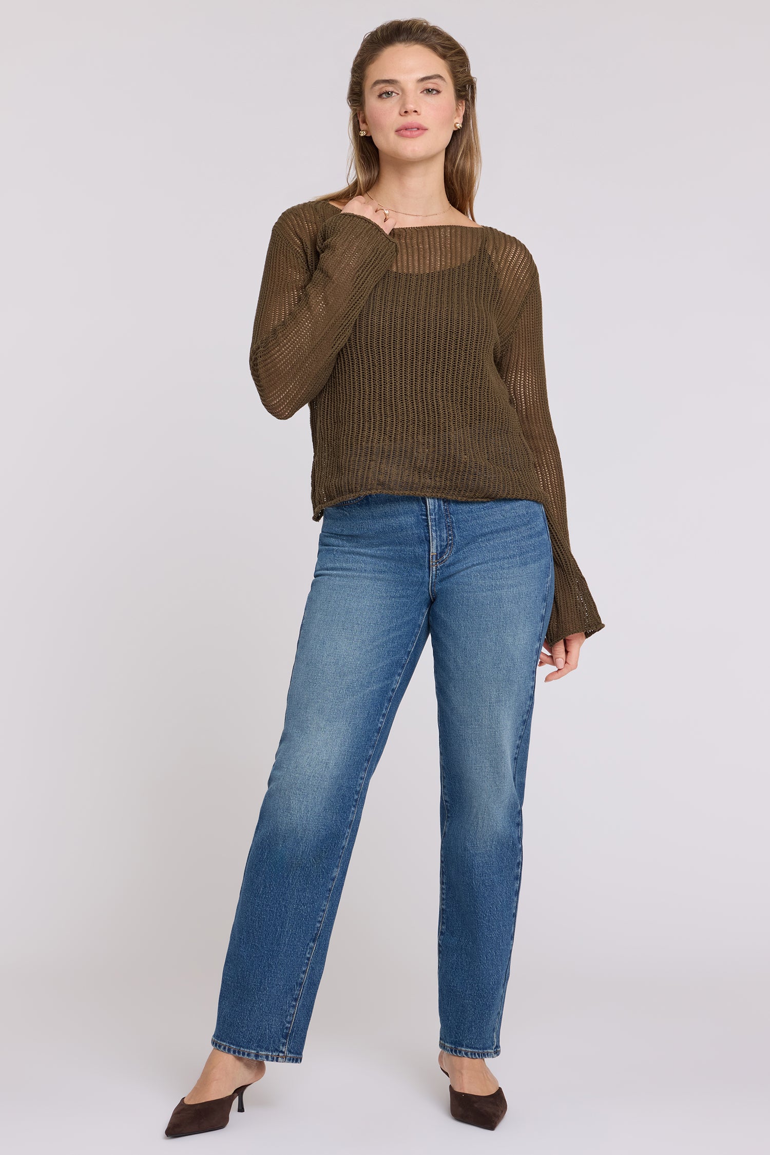 NYDJ Kasey Stovepipe Jeans With Super High Rise And 32" Inseam - Aster