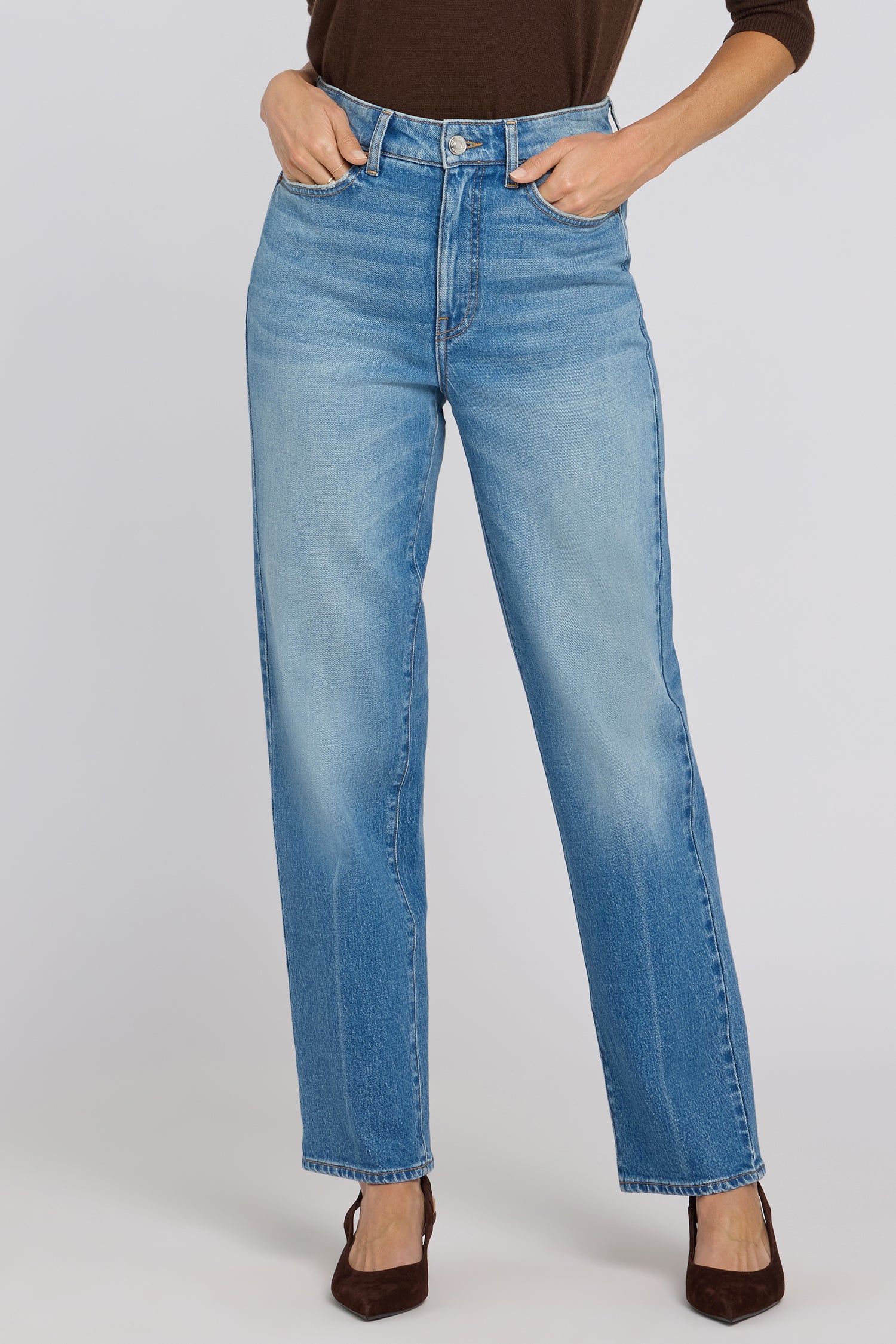 NYDJ Kasey Stovepipe Jeans With Super High Rise And 32" Inseam - Joaquin